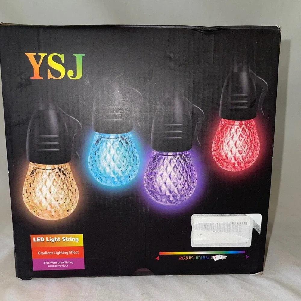 YSJ RGB Outdoor Globe String Lights Color Changing 2 Remotes